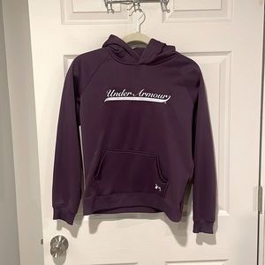 Purple Embroidered Under Armor Hoodie